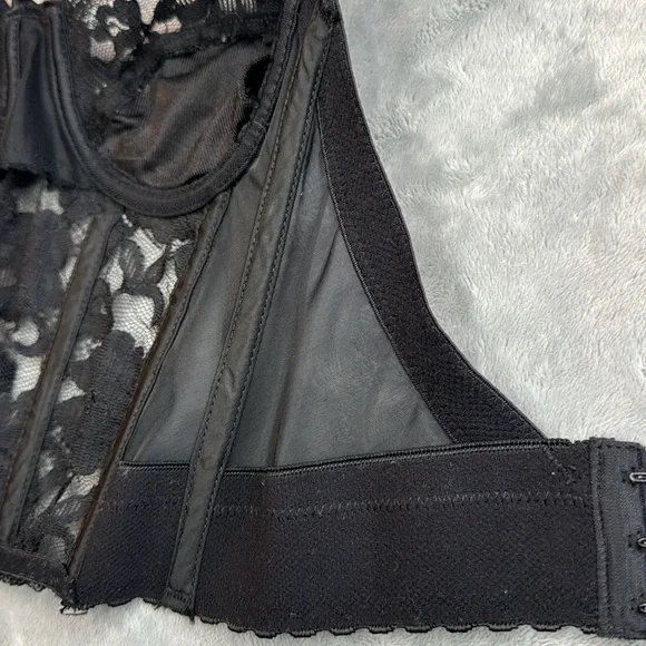 Victoria's Secret Lace Bustier Top Black Size 34A - Picture 6 of 11